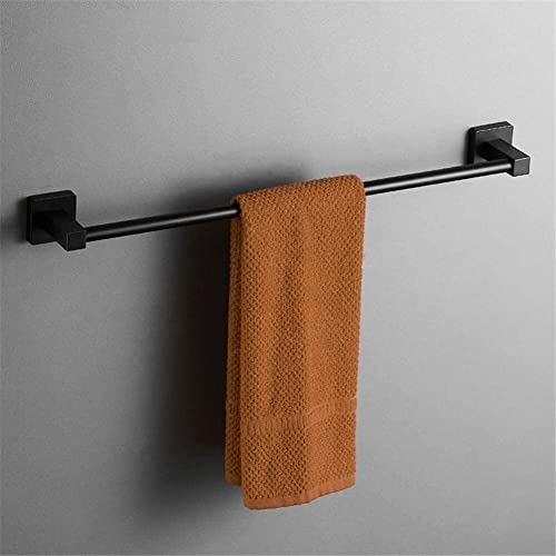 Porte-serviettes mural style spatial aluminium noir mat haut de gamme 40 cm