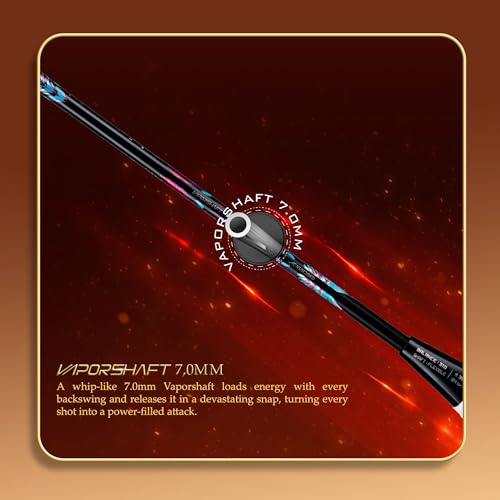 Image of Hundred Predator 84 Extreme Strung Badminton Racket with Full Racket Cover (Black)|
