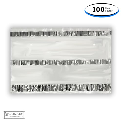 License Plate Temporary Tag Bags - Premium Plastic with Adhesive (100 per Pack) - Thumbnail 7