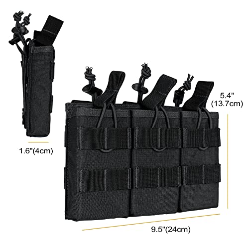 Onetigris Tactical Magazine Pouch Dd07 - Molle Triple Mag Pouches For Plate Carrier 5.56 7.62 Ar15 M4 M16 Ak47 Pmag G36 .223Rem Stanag Lancer L5 Fab Ultimag Hexmag Hx (Black) #TOP2