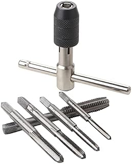 Juego de 6 llaves de grifo tipo T, mango en T, herramienta manual HSS para mantenimiento mecánico automático M3‑8
