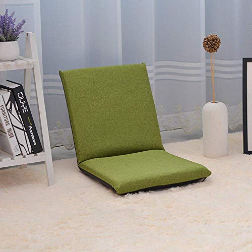 LIX-XYD Recliner Folding Lazy Couch Adjustable Floor Chair Balcony Backrest Chair Game Chair For Reading And Watching TV (Color : GRAY) (Color : Grass Green)