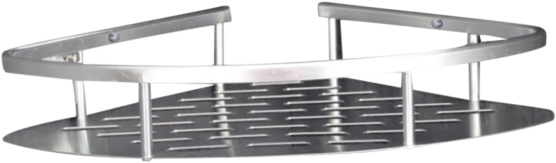 Luxshiny 2Pcs Stainless Steel Single-Layer Shower Caddy Shelf Storage Rack