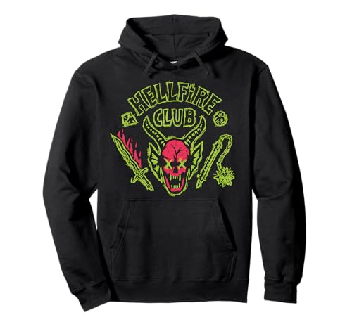 Stranger Things Hellfire Club Neon Logo Crossed Out Eyes �p�[�J�[