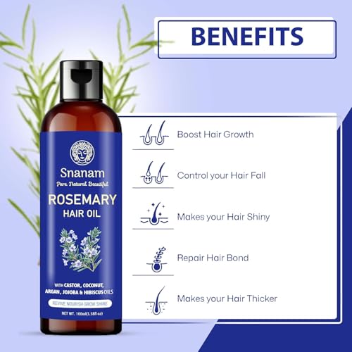 Image of Pure Rosemary Oil for Hair Growth By Dr. Sebi Sourced From Honduras | Promotes Thicker, Shiny, Stronger & Healthy Hair | Pure Rosemary Dr. Sebi Oil for Hair Growth and Hair Fall Control | 100 ml