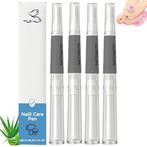 4Pcs Nail Fungus Pen,Mullend Nail Care Pen,Fungal Nail Treatment for Toenails,Natural Ingredients Nail Serum for Strengthener Nail