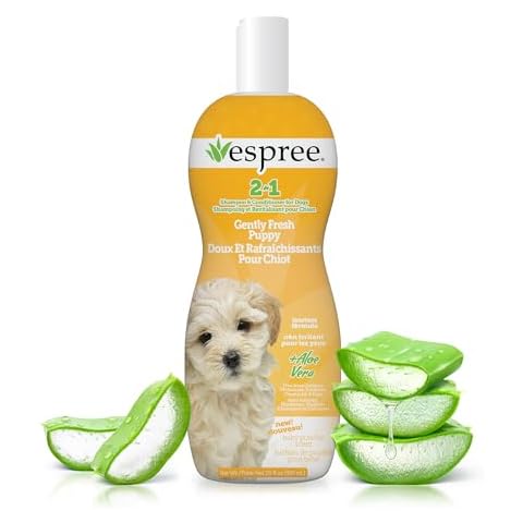Espree Gentle Fresh Puppy Shampoo & Conditioner, Tearless Formula with Aloe Vera, Sulfate-Free, Paraben-Free, Harsh Chemical and Dye-Free, Safe for Dogs with Sensitive Skin, 20oz Cover
