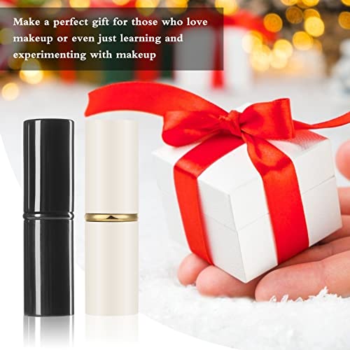 Falliny 2 Pack Retractable Kabuki Makeup Brush, Travel Face Blush Brush, Portable Powder Foundation Brush With Cover For Blush, Sunscreen, Bronzer, Buffing, Highlighter Flawless Powder Cosmetics #TOP5