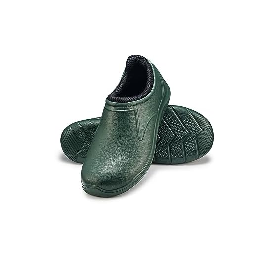 ESTRO Zuecos Hombre de Jardín - Zuecos Mujer Zapatillas Verano Hombre Zapatos de Jardín para Hombre Ligero Zuecos Goma Hombre K040S (44 EU, Verde Oscuro)