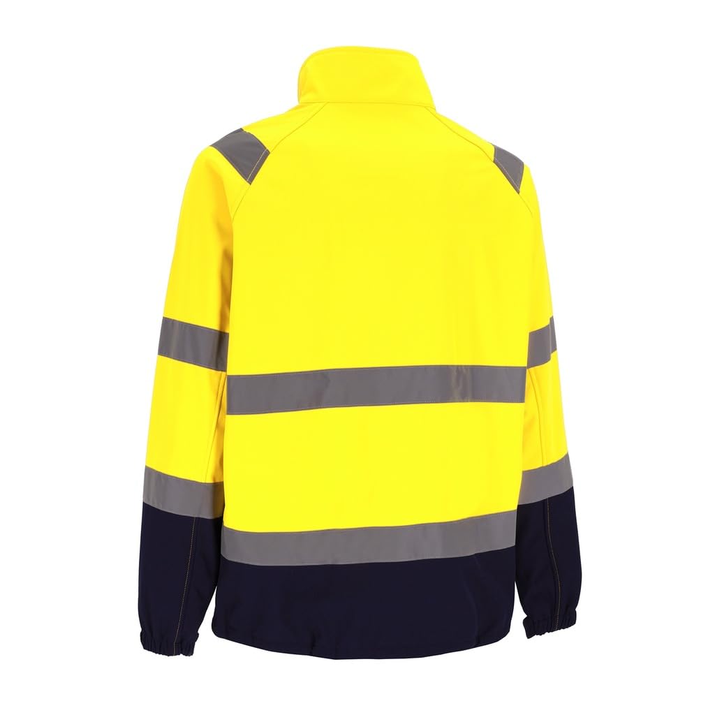 Giacca Softshell Alta Visibilità Classe 3 Personalizzata con Ricamo – Antivento, Impermeabile 8000 mm, Traspirante, Giacca da Lavoro HV Uomo Donna per Cantieri e Strada