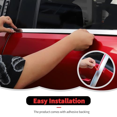 RT-TCZ Window Trim Strip Cover Window Molding Trim Cover Decoration Exterior Accessories for Ford F150 2021-2025 (Chrome) by RT-TCZ - Used condition - Image 5