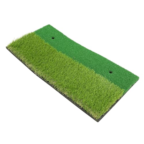 OHPHCALL Portable Golf Practice Mat Dual Color Short Long Grass Hitting Pad for Training Realistic Simulation for Drives Shots Practice