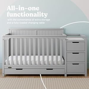 Graco Hadley 5-in-1 Convertible Crib & Changer, Pebble Gray — photo 3 of 6