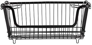 Lakeland Mtt Black Multi-Purpose Stackable Wire Storage Basket With Carry Handles