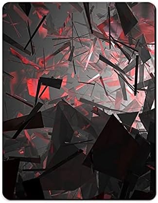 Rectangular Cute Mouse Pad Mouse Mat with Design, Non-Slip Rubber Base Waterproof Women For Game Office Mouse Pads Size 8.5 x 7.5 Inch Black And Red