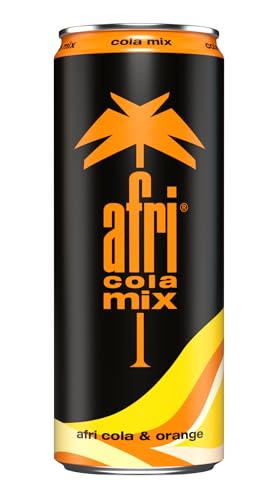 Afri Cola Mix (Cola + Limonade) - erfrischender afri-Geschmack trifft fruchtige Orange - koffeinhaltig - in der praktischen Getränkedose, EINWEG (24 x 330 ml)