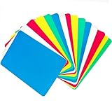 XANADU 15 Pack Poker Cut Cards Plastic Poker Size Card Cutting Set 5 Assorted Colors for Casino Deck Cutting Cards – Smooth & Matte Sides