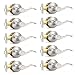 Probrico Wave Style Passage Door Levers Hall Closet Handles Keyless Interior Door Leversets in Satin Nickel, 10Pack
