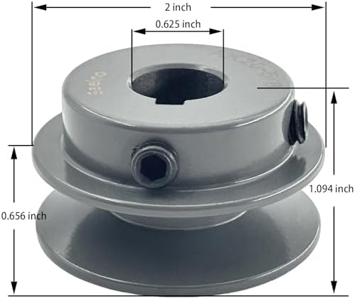 AK20-5/8 시브, v 벨트 풀리 1.6cm(5/8인치) 보어 5.1cm(2인치) OD, 3L 4L V-벨트용 모터 풀리 주철, AK2058 풀리 — 사진 3