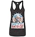 WOMENS Party Like A Patriot Burnout Racerback Tank Top