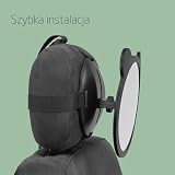 Maxi-Cosi Lusterko Tylne, Lusterko do Fotelika 360° Regulowane, Szerokokątny Widok, Łatwe w Montażu, Testowane i Zatwierdzone, Dla Niemowląt, Dzieci i Maluchów, Kolor Czarny