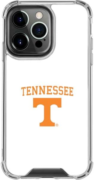 Skinit Clear Phone Case Compatible with iPhone 15 Pro - Officially Licensed University of Tennessee-Knoxville T Logo Vols on Gray Design