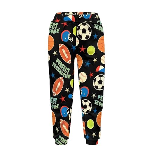 Boys Pants Cool High Waist Sports Pants with Pockets School Gym Jogger Pants Soft Lightweight Casual Sweatpants