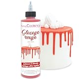 ScrapCooking - Glaçage Rouge Prêt à l’Emploi - Chocolaté & Séchage Rapide - Pour Pâtisseries, Éclairs, Gâteaux, Biscuits, Desserts, Dripcake & Cake Design - 4700