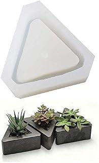 Diamond Shaped Pot Ceramic Clay Mold DIY Silicone Succulent Plants Concrete Planter Vase