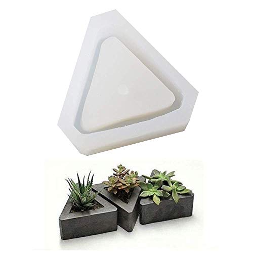 Diamond Shaped Pot Ceramic Clay Mold DIY Silicone Succulent Plants Concrete Planter Vase