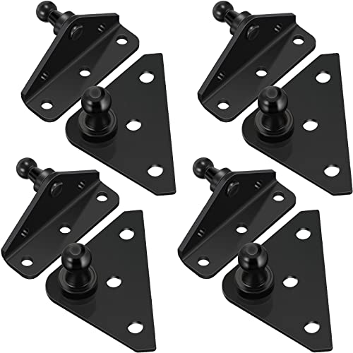 BBTO 8 Pcs 10 mm Gas Strut Bracket Mounts, Black Steel, Wall & Corner Mount, Automotive Strut Mounting Kits