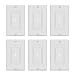TOPGREENER Flexible Rubber Grommet Opening Pass-Through Insert with Decorator Wall Plate for Low-Voltage Cables, Standard Size 1-Gang, Polycarbonate Thermoplastic, TG8901-6PCS, White (6 Pack)