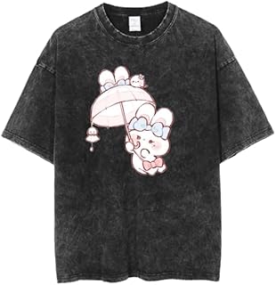 washed gray t-shirt bunny rabbit cute kawaii oversize 51