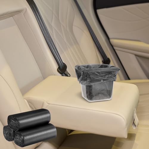 Image of 90 PCS Car Trash Bag Mini Trash Bags for Car Mini Cars Garbage Bag Small Black Strong Trashes CanBags with Tear-Resistant Small Plastic Bags for Desktop Trashes Cans Home Office Travel