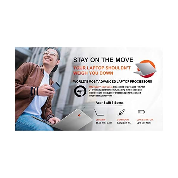 Acer-Swift-3-Thin-Light-Laptop-14-Full-HD-IPS-AMD-Ryzen-7-4700U-Octa-Core-with-Radeon-Graphics-8GB-LPDDR4-512GB-NVMe-SSD-Wi-Fi-6-Backlit-KB-Fingerprint-Reader-Alexa-Built-in Acer Swift 3 Thin & Light Laptop, 14" Full HD IPS, AMD Ryzen 7 4700U Octa-Core with Radeon Graphics, 8GB LPDDR4, 512GB NVMe SSD, Wi-Fi 6, Backlit KB, Fingerprint Reader, Alexa Built-in