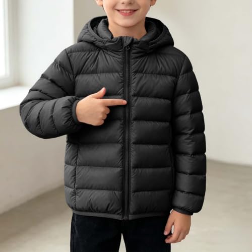 Girls Winter Coat Quilted Lightweight with Hood Warm Puffer Jackets 2-13Y - image 7