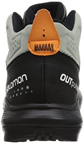 Salomon Men's Outpulse Mid Gore-Tex Hiking Boots For Men, Wrought Iron/Black/Vibrant Orange, 10 #TOP2