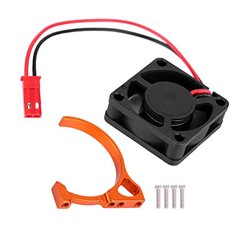 Lybunair 540 550 RC Motor Cooling Fan Set - Dual Size Heatsink with 25MMx25MM / 30MMx30MM 5V Fans for 1:10 RC Engine Motor (30 * 30MM 5V with Accessories)