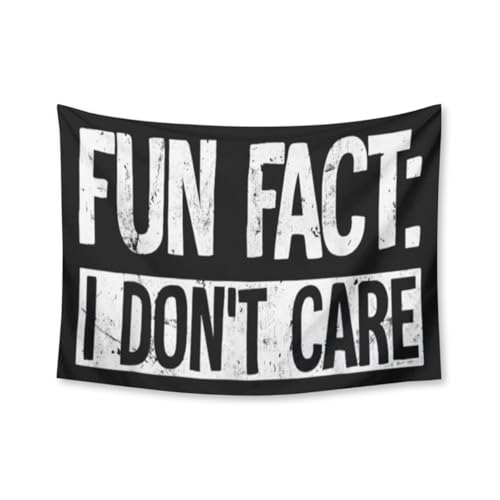Snarky Sarcastic Attitude Indifferent Fun Fact I Don't Care Tapestry,Wall Hanging for Bedroom College Dorm Asthetic Home Decor, 30X40IN