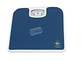Health Skull, Analog Bathroom Scale, Slip Resistant, 130 kg Capacity (Blue)