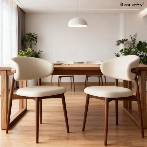 بيونتي كرسي طعام عصري، كراسي مطبخ مع مسند ظهر منحني، كرسي فانيتي مع وسادة اسفنجية عالية المرونة للمنزل المستأجر، غرفة الطعام، المطعم، غرفة المعيشة (رمادي فاتح)
