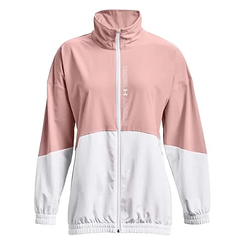 Under Armour Woven Full-Zip Oversized Jacket Women Size S #TOP2