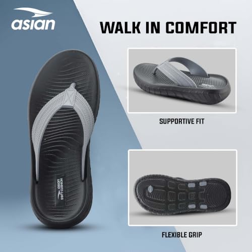 Image of ASIAN Safari-14 Men's Stylish Flip Flops | Lightweight Comfort, Soft Cushion Feel, Durable Grip, Perfect for Home, Outdoors