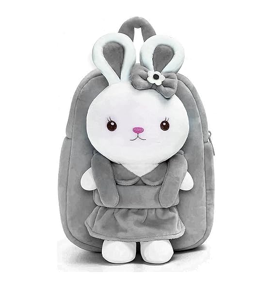 Image of Frantic Soft Cartoon Design Animal Velvet Plush School Backpack Bag For 2 To 5 Years Boys Girls Nursery Preschool Picnic Carry Travelling Bags (2-5 Years)