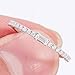 Dsnyu 18K Gold Ring Trendy, Eternity Wedding Bands for Women White Gold Thin with Rectangle Moissanite Band Fashion Size 8