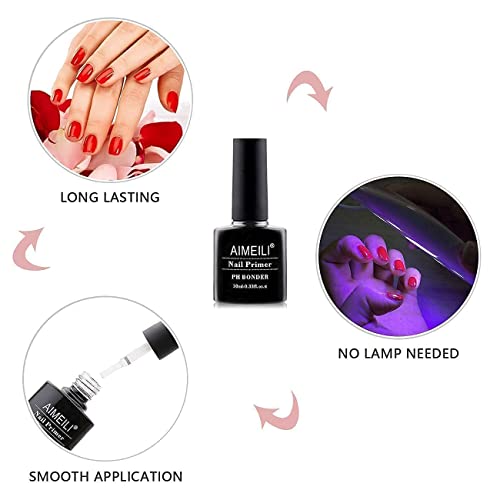 Aimeili Nail Prep Bond Primer, And Gel Nail Polish No Wipe Top And Base Coat #TOP2