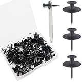 60 PCS Double Headed Picture Hanging Nails, Wall Hangers Without Nails, Thumb Tacks for Wall Hangings Picture, Renter Friendly Decor Push Pins for Tapestry Frame Art