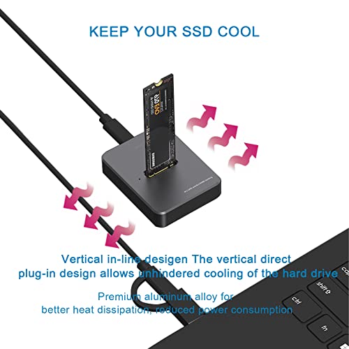 Adaptador M.2 NVME SATA SSD Caja Externa USB 3.1 miniatura 5