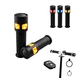 NbgrvB E-Scooter Lenker mit Blinker & Hupe, Mehrere Beleuchtungsmodi 21-22mm Griffe mit USB-C Schnellladung, für SENTRY, 14,3cm, Schwarz
