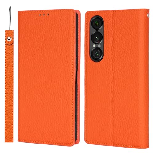 Elick Xperia 1 VII �p �P�[�X �蒠�^ �������v Xperia 1 VII SO-51F SOG15 A501SO XQ-FS44 �P�[�X �蒠�^ �{�v �O�l�b�g�� �X�^���h�@�\ �J�[�h���[ �ϏՌ� �X�g���b�v�z�[���t�� �\�j�[ �G�N�X��